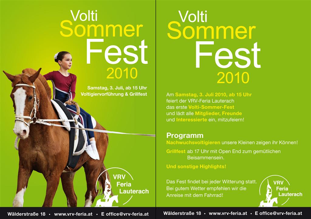 Volti-Sommer-Fest 2010 Einladung